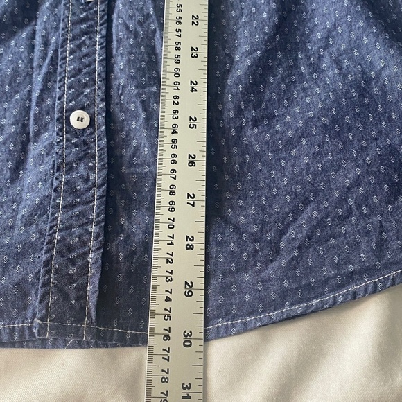 Buffalo David Bitton Men's Navy Jacquard Allover Houndstooth SS Button Shirt L - Picture 9 of 10